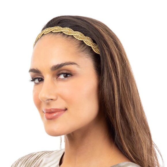 Deepa beaded Ashley head band in gold - Picture 2 of 3